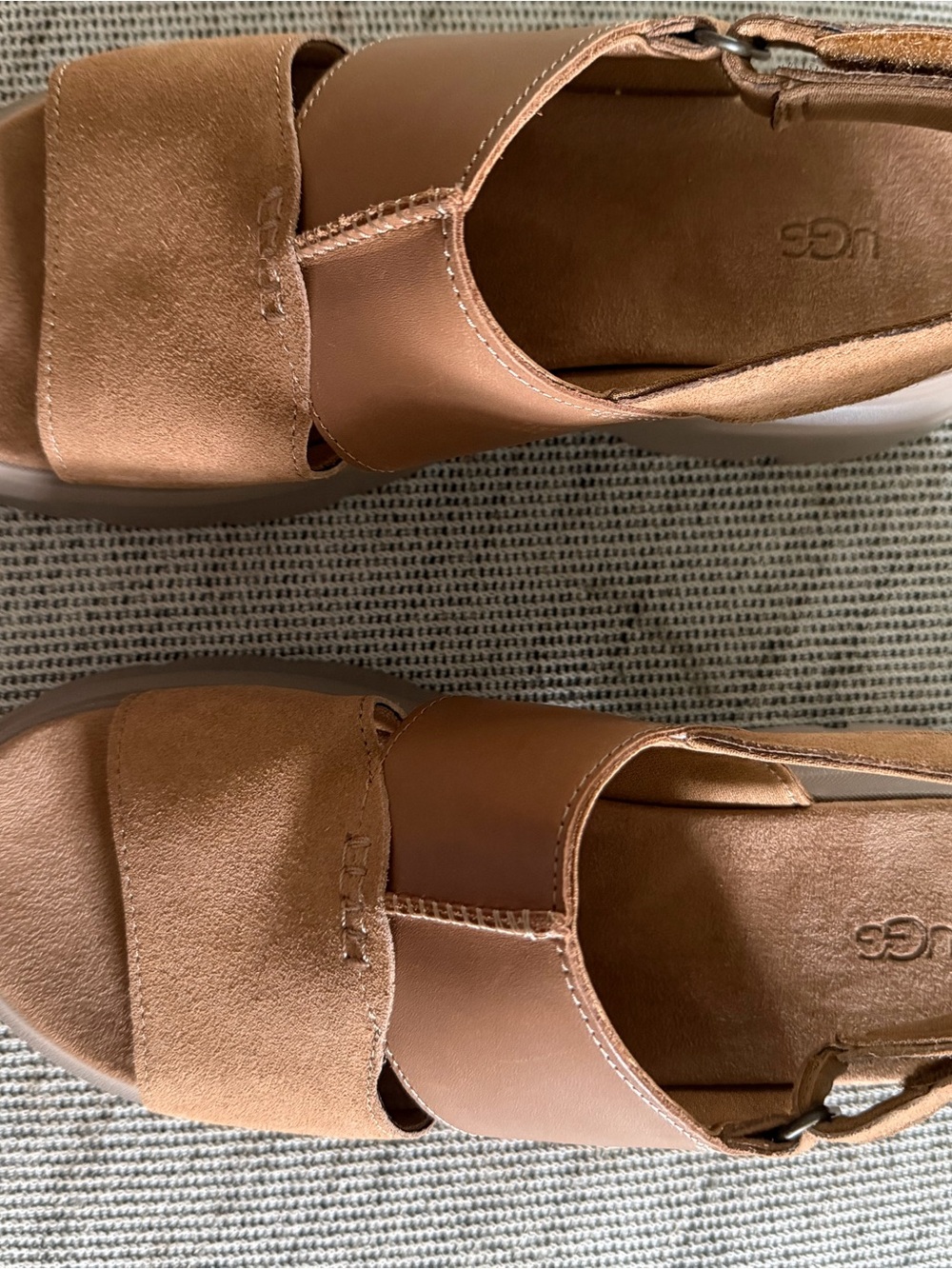 UGG Women's Tan Suede & Leather Slingback Sandals New w/o tags